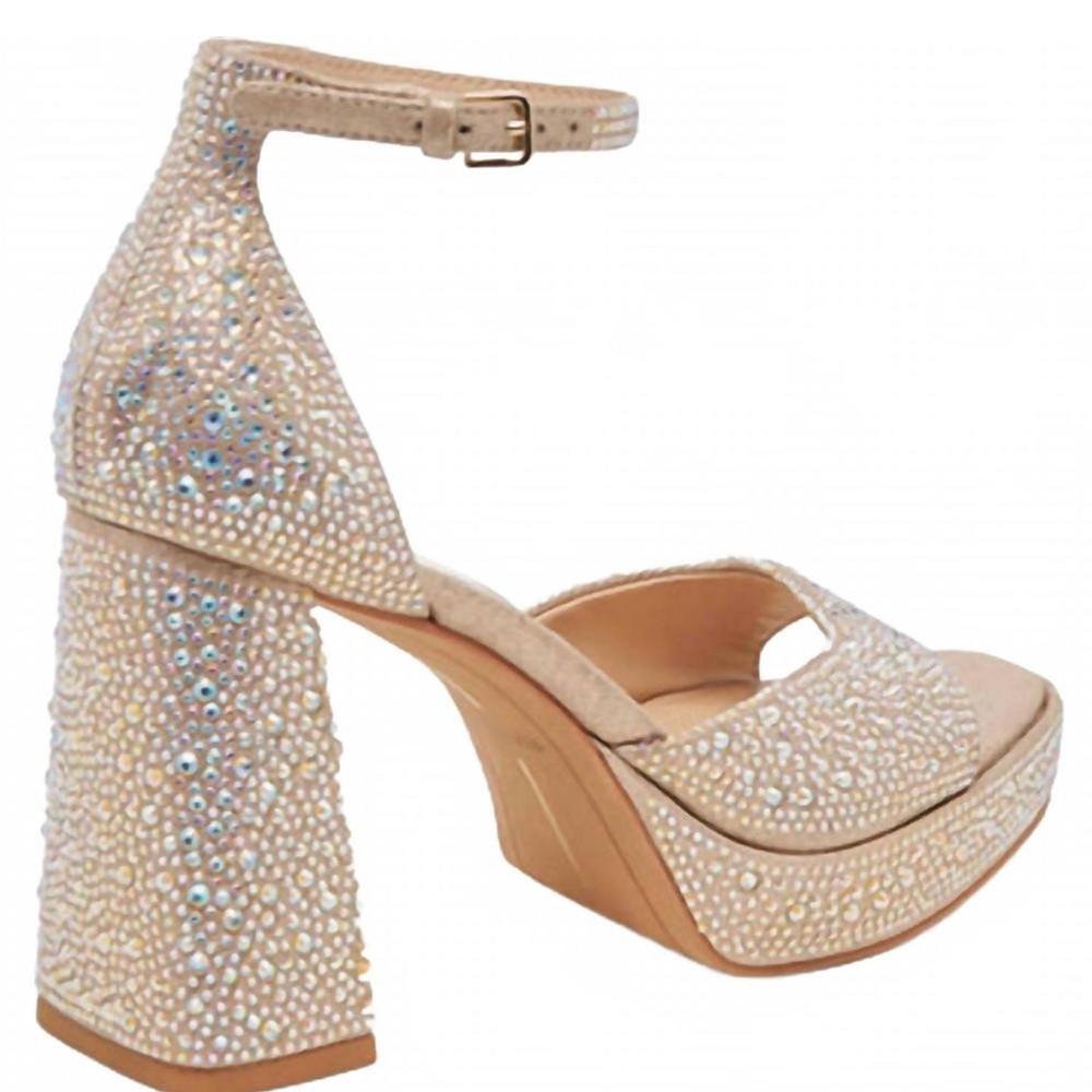 Dolce Vita Women’s Gold Crystal Pandro Heels Size 10 New in box - Picture 4 of 5